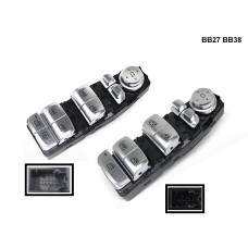 Сребриста конзола за ел. стъкла на BMW G20 G30 G31 G01 G02 - BB27 / BB38